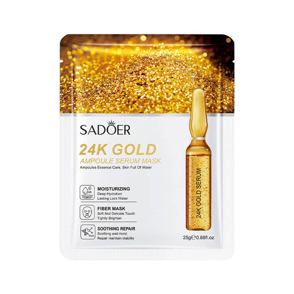 Sadoer - 24k Gold Ampoule Serum Facial Mask - 25g Sadoer - Luxeery