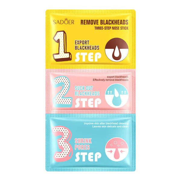 Sadoer Blackheads Remover Three - Step Nose Stick 7G Sadoer - Luxeery