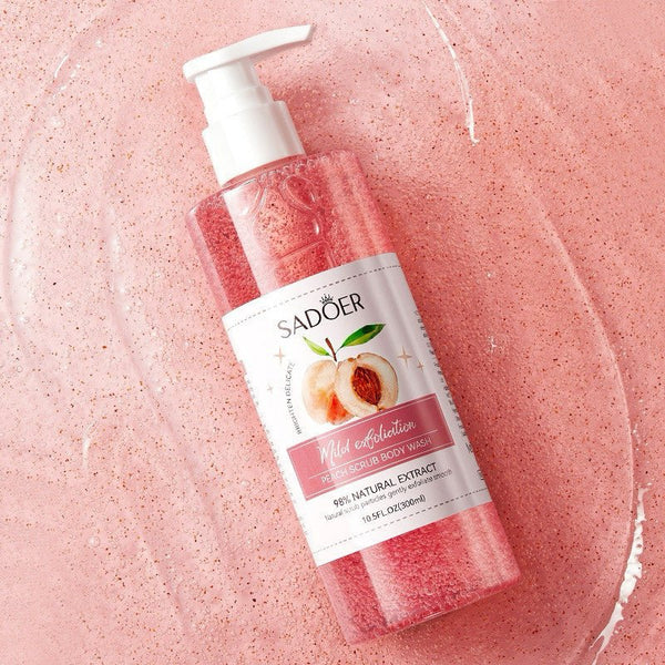 Sadoer Peach Scrub Body Wash 300Ml Sadoer - Luxeery