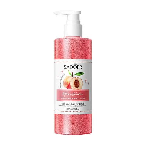 Sadoer Peach Scrub Body Wash 300Ml Sadoer - Luxeery