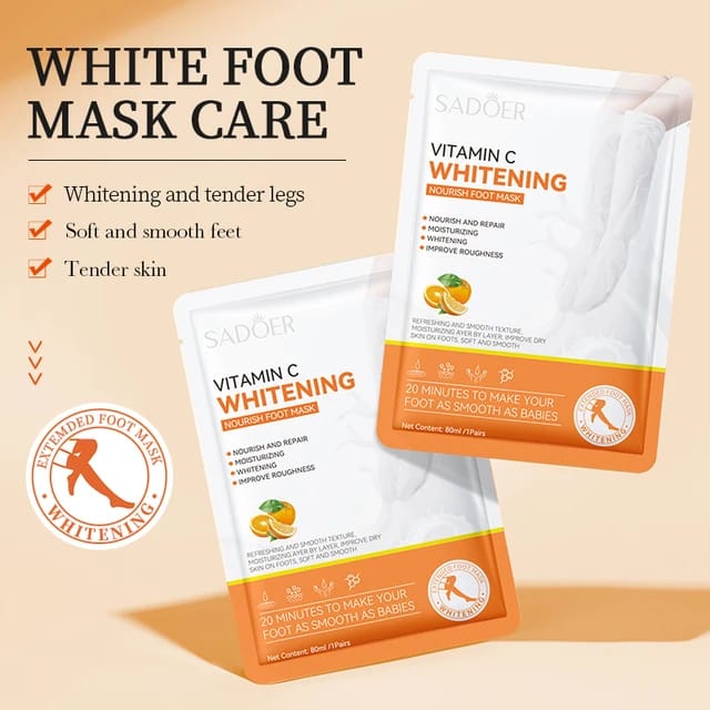 Sadoer Vitamic C Whitening Nourish Foot Mask 80Ml - 1 PC Sadoer - Luxeery