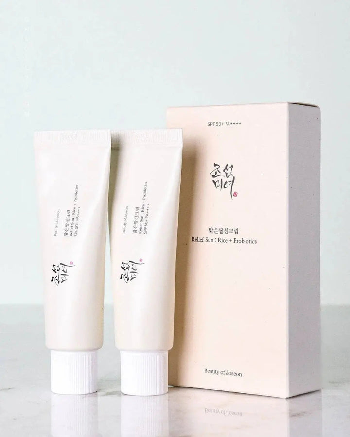 [Soothing and radiant Duo] Anua - Heartleaf 77% Soothing Toner 40ml + Beauty of Joseon Relief Sun : Rice + Probiotics SPF50+ PA++++ 10 ml ANUA + Beauty of JOSEON - Luxeery