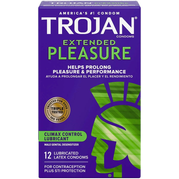 Trojan - Condom Extended Pleasure - 12Ct Trojan - Luxeery