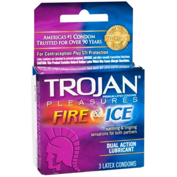 Trojan - Condom Fire & Ice - 3Ct Trojan - Luxeery