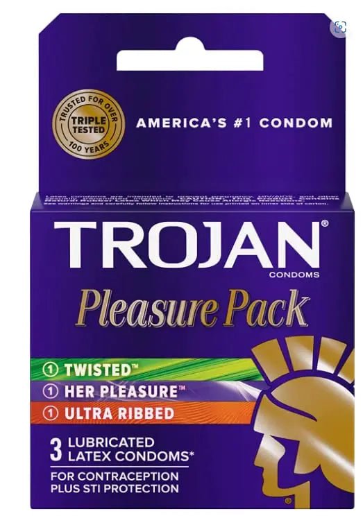 Trojan - Condom Pleasure Pack - 3Ct Trojan - Luxeery