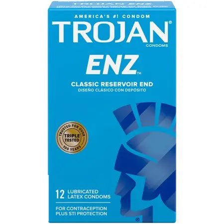 Trojan Enz Premium Smooth Lubricated Condoms 12S Trojan - Luxeery