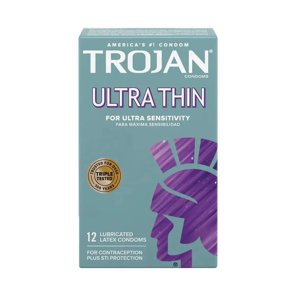 Trojan - Ultra Thin For Ultra Sensitivity - 12 Count Trojan - Luxeery