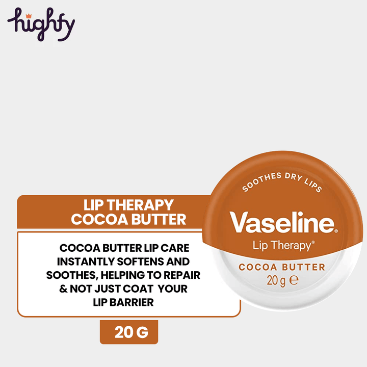 Vaseline Lip Therapy Cocoa Butter 20G Luxeery - Luxeery