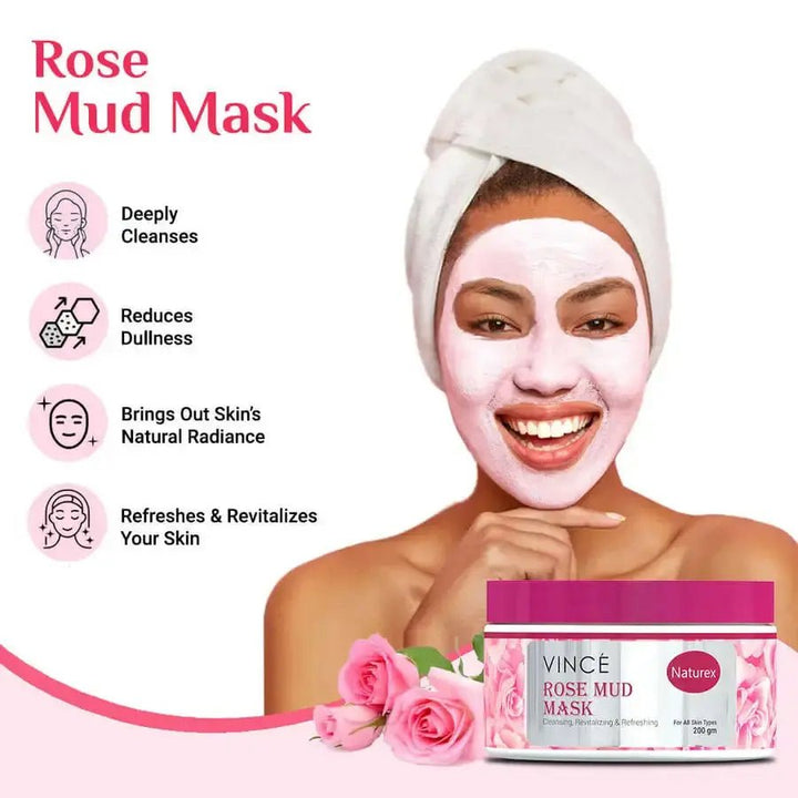 Vince - Rose Mud Mask - 200Gm Vince - Luxeery