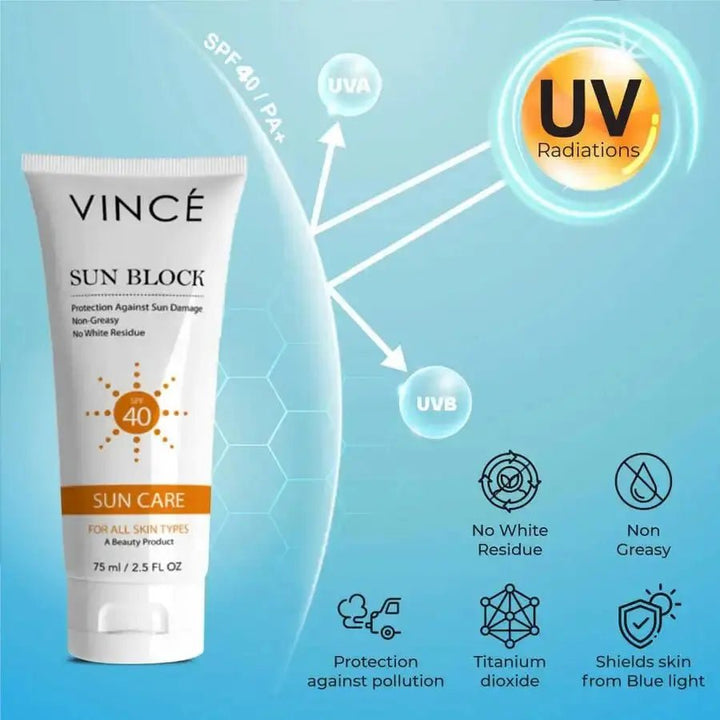 Vince - Sun Block Spf 40 - 75Ml Vince - Luxeery